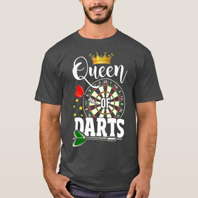 Queen Of Darts Shirts For Women Dart Throwing (Front)