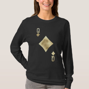 Queen Of Diamonds - Playing Card Halloween T-Shirt