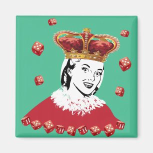 Queen of Dice - Add your own photo Magnet