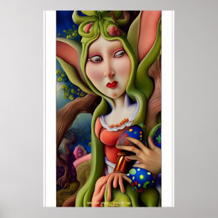 Queen of Eggs - AI Fantasy Surrealist Art Print