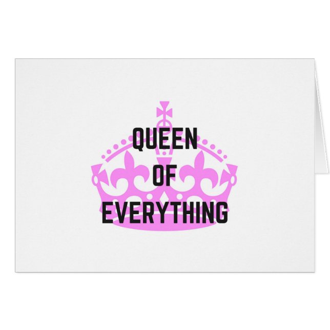Queen Of Everything Crown Text Illustration (Front Horizontal)