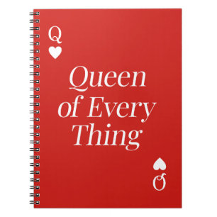 Queen of everything quote notebook