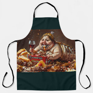 “Queen of Gluttonous Decay” Colourful Portrait Apron