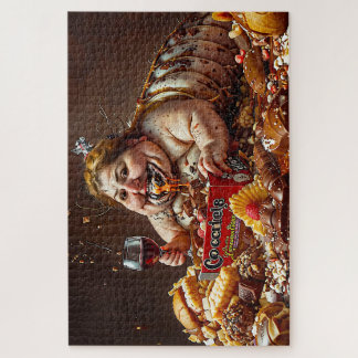 “Queen of Gluttonous Decay” Colourful Portrait Jigsaw Puzzle