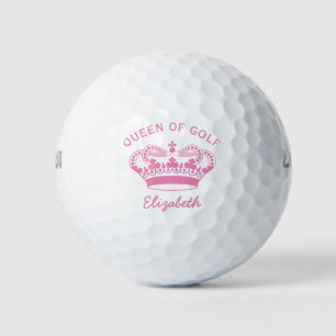Queen of Golf Pink Monogram Golf Balls