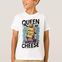 Queen of Grilled Cheese Funny Food Illustration