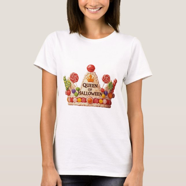 Queen of Halloween Candy Cake T-Shirt (Front)