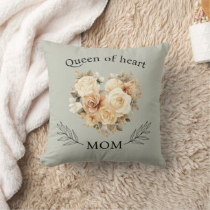 Queen of heart, customisable floral mother’s day  cushion