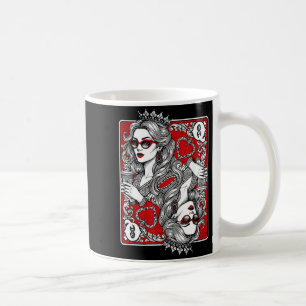 Queen Of Heart Playing Card Coffee Lover Gambling Coffee Mug