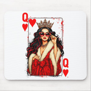 Queen Of Heart Playing Card Love Valentine Outfit  Mouse Pad