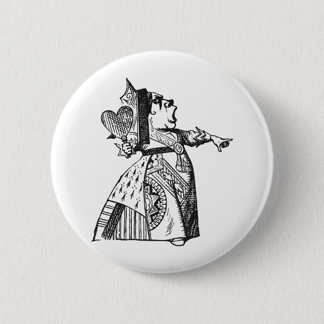 Queen of Hearts 6 Cm Round Badge (Front)