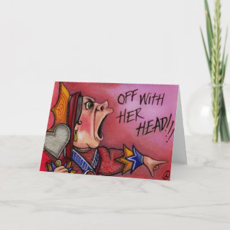 QUEEN OF HEARTS Alice in Wonderland Note Card