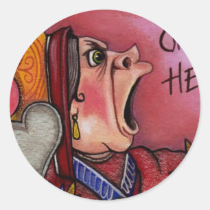 QUEEN OF HEARTS Alice in Wonderland Sticker
