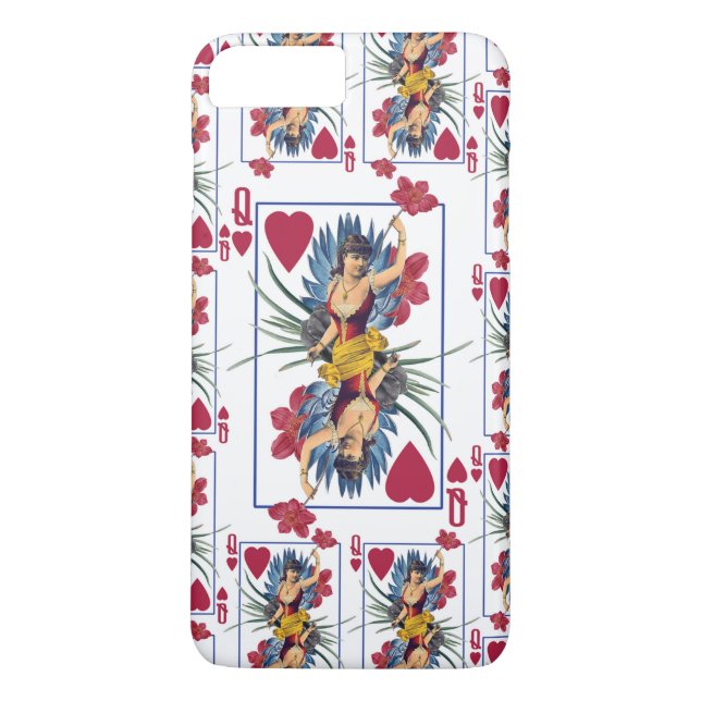 Queen of Hearts and Flowers Case-Mate iPhone Case (Back)