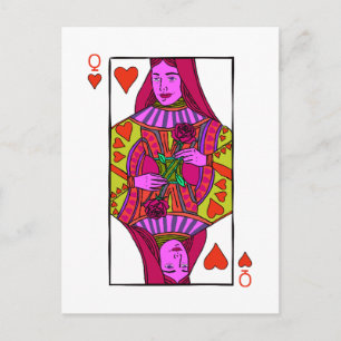 Queen Of Hearts Announcement Postcard
