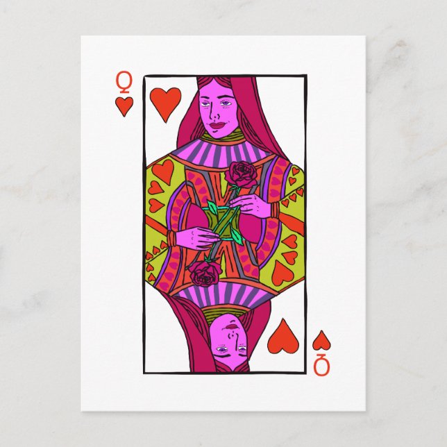 Queen Of Hearts Announcement Postcard (Front)
