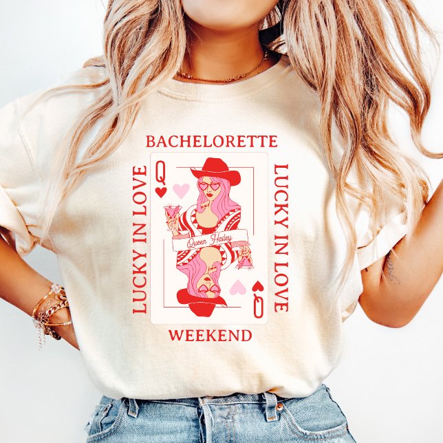 Queen of Hearts Bachelorette Lousy Tshirt Custom (queen of hearts bachelorette, funny bachelorette party shirt, lousy t-shirt bachelorette theme, cust)
