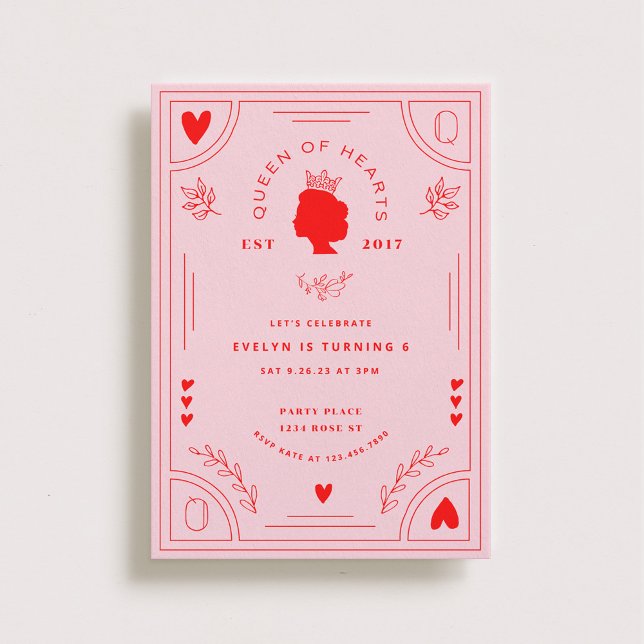 Queen of Hearts Birthday Invitation (Creator Uploaded)