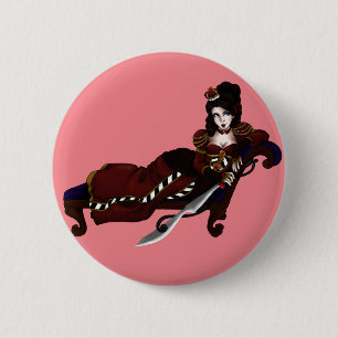 Queen of Hearts Button