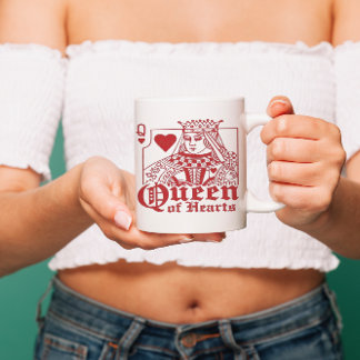 Queen of Hearts Card Play Design Coffee Mug