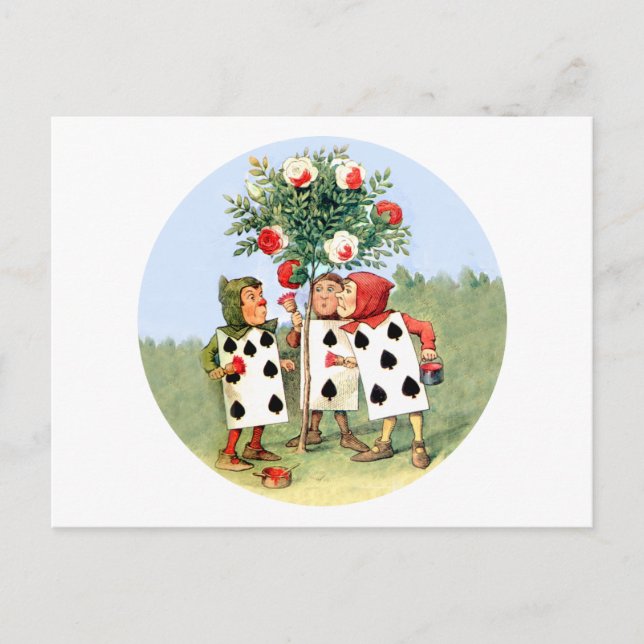 Queen of Hearts' Cardmen Paint the Queens Roses Postcard (Front)