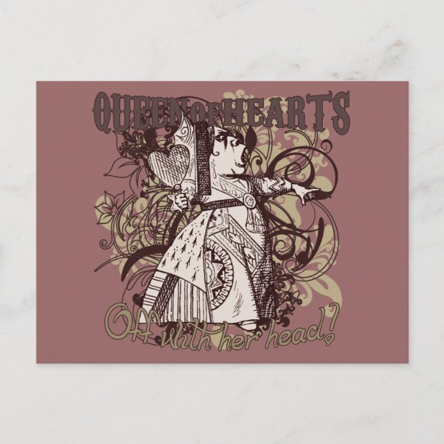 Queen of Hearts Carnivale Style Postcard (Front)