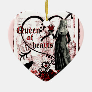 Queen of Hearts Ceramic Tree Decoration