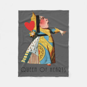 Queen of Hearts Classic Alice and Wonderland Fleece Blanket