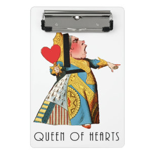 Queen of Hearts Classic Alice and Wonderland Mini Clipboard