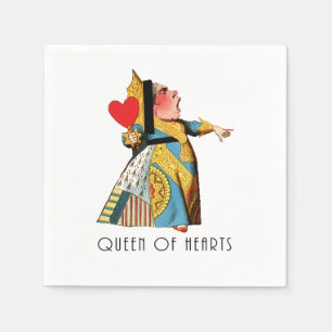 Queen of Hearts Classic Alice and Wonderland Napkin