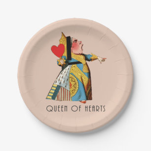 Queen of Hearts Classic Alice and Wonderland Paper Plate