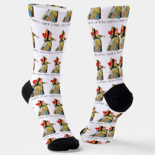 Queen of Hearts Classic Alice and Wonderland Socks