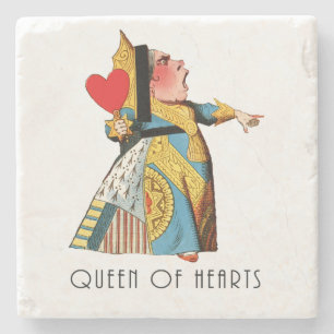 Queen of Hearts Classic Alice and Wonderland Stone Coaster