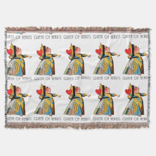 Queen of Hearts Classic Alice and Wonderland Throw Blanket
