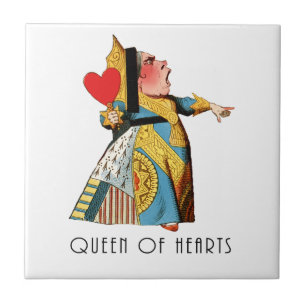 Queen of Hearts Classic Alice and Wonderland Tile