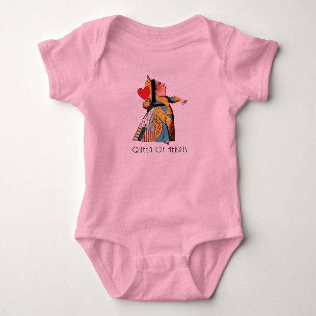Queen of Hearts Classic Alice in Wonderland Baby Bodysuit (Front)
