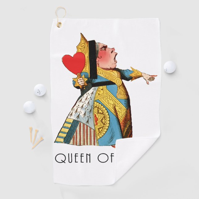 Queen of Hearts Classic Alice in Wonderland Golf Towel (InSitu)