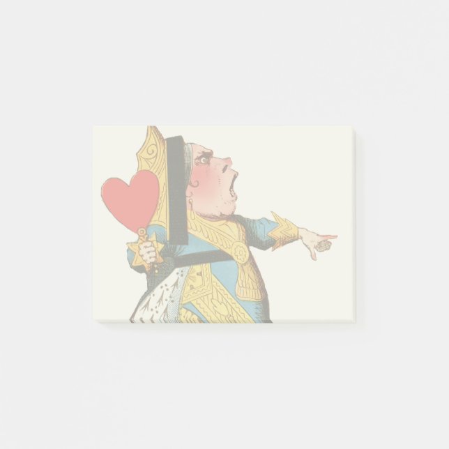 Queen of Hearts Classic Alice in Wonderland Post-it Notes (Front)
