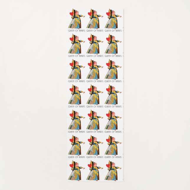 Queen of Hearts Classic Alice in Wonderland Yoga Mat (Front)