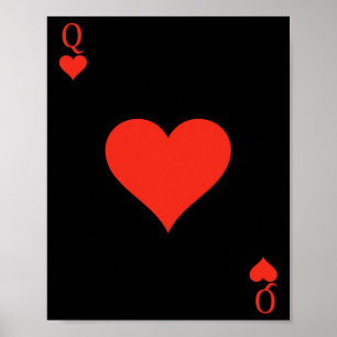 Queen Of Hearts Costume Deck Of Cards Playing Card Poster