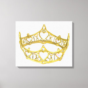 Queen of Hearts crown 20x16" wrapped canvas