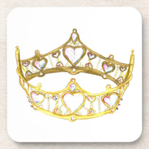 Queen of Hearts crown tiara coasters
