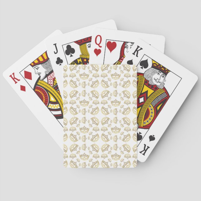 Queen of Hearts Crown Tiara Playing Cards (Back)