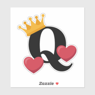 Queen of Hearts Crowned Love Emblem