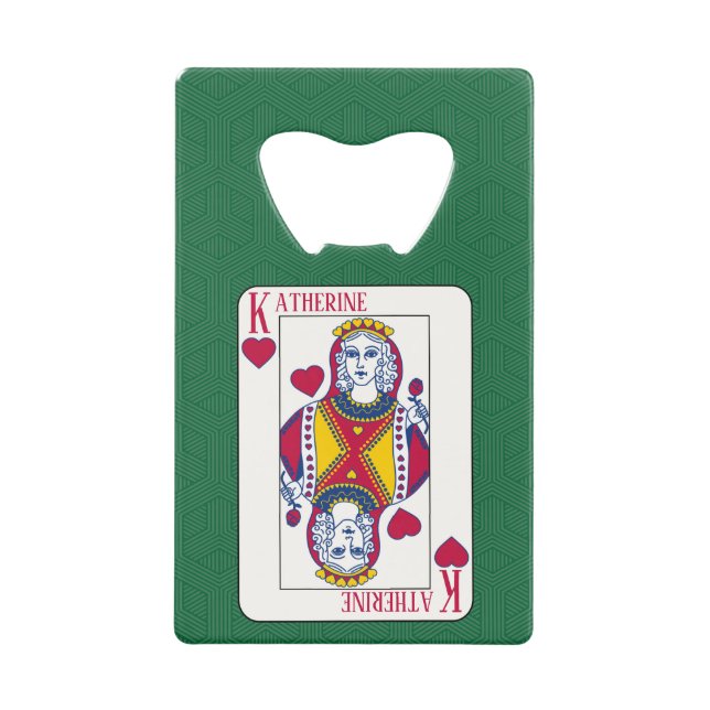 Queen of Hearts Custom Name Playing Card (Front)