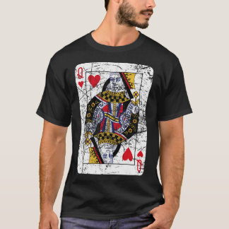 Queen Of Hearts Distressed T-Shirt