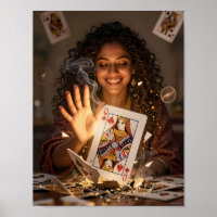 Queen of Hearts Enchanted Illusion Poster