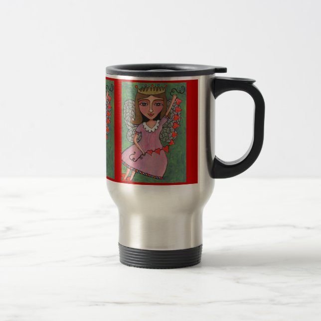 Queen of Hearts Fairy - travel mug (Right)