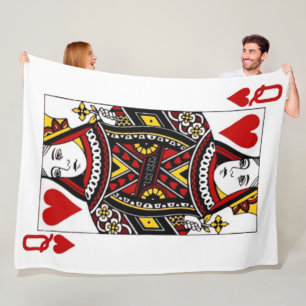 Queen of Hearts Fleece Blanket
