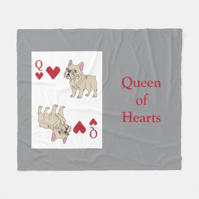 Queen of Hearts Fleece Blanket (Front (Horizontal))